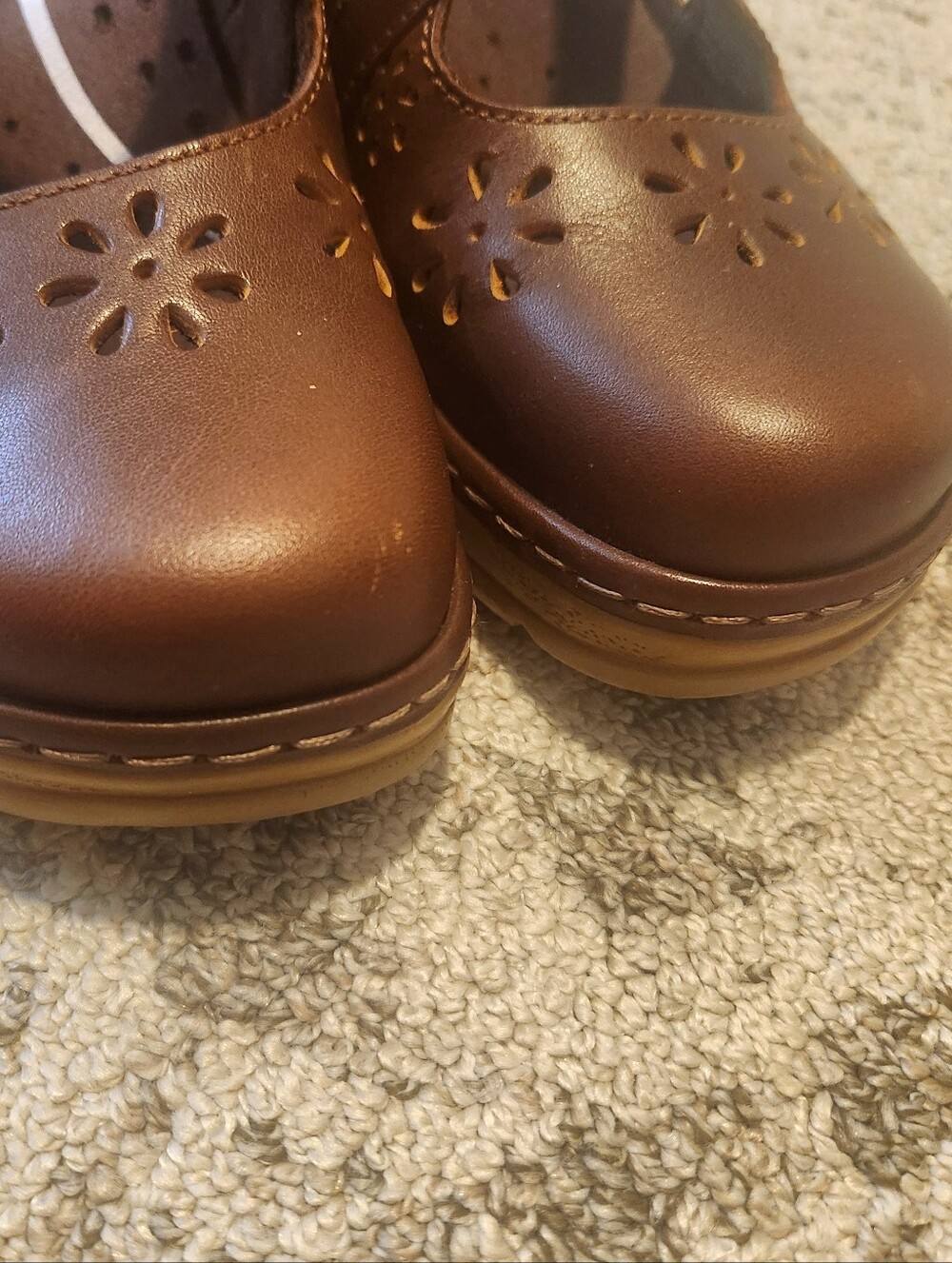 Klogs Brown Leather Mary Jane Slip-On Shoes - Picture 4 of 11